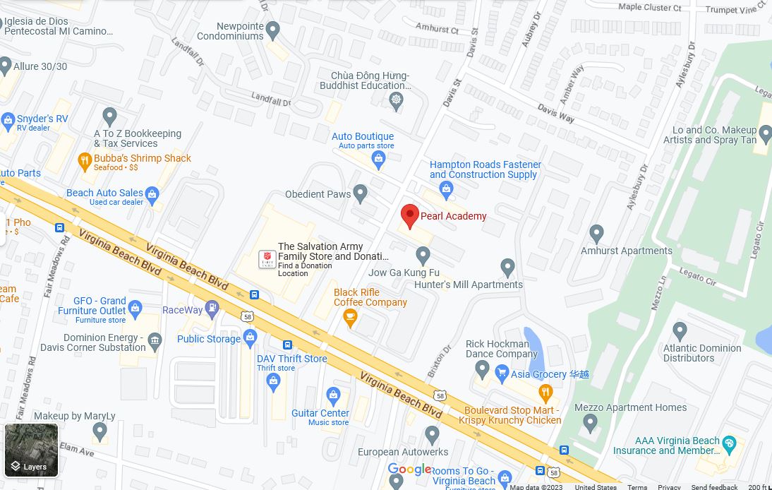 Google map for Pearl Academy